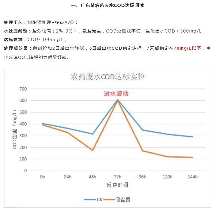 廣東某農藥 廢水COD達標調試案例